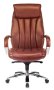Кресло руководителя T-9922SL светло-коричневый Leather EiCHel кожа крестов. металл хром