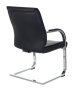 Кресло T-8010N-LOW-V черный Leather Black эко.кожа низк.спин. полозья металл хром