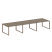 Переговорный стол 3 столешницы Metal System Style БО.ПРГ-3.3 4200x1235x750