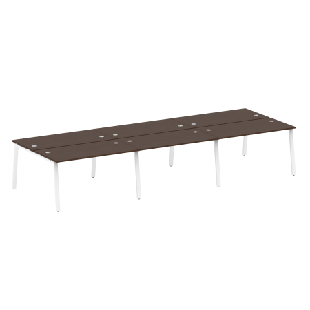 Рабочая станция на 6 рабочих места на А-образном м/к Metal System Style БА.СМ-6.3 4200x1475x750