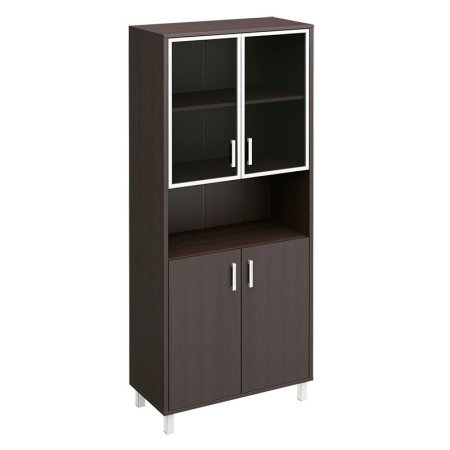 Шкаф двери стекло в рамке без замка ниша Борн B 430-823 900x450x2074 (Венге)