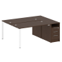 Рабочая станция с опорной тумбой Metal System Style БП.РС-СТП-2.3 1812x1475x750