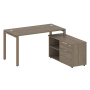 Рабочая станция с опорной тумбой правая Metal System Style БП.РС-СТС-2.3 Пр 1500x1520x750