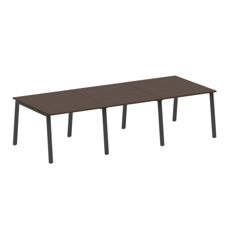 Стол для переговоров (3 столешницы) на А-образном м/к Metal System Style БА.ПРГ-3.1 3000x1235x750