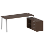 Рабочая станция с тумбой на А-образном м/к Metal System Style БА.РС-СТС-2.5 (R) 1900x1520x750