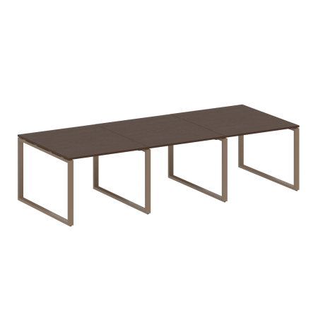 Переговорный стол 3 столешницы Metal System Style БО.ПРГ-3.1 3000x1235x750