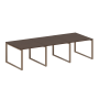 Переговорный стол 3 столешницы Metal System Style БО.ПРГ-3.1 3000x1235x750