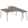 Рабочая станция криволинейная Metal System Style БА.РАС-СА-2.4 1600x2435x750