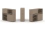 Тумба двойная + низкая надставка ES.NB.2N-11 (1500х410х1135)
