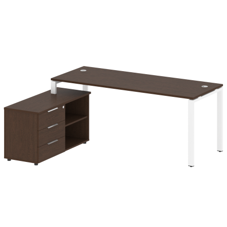 Рабочая станция с опорной тумбой левая Metal System Style БП.РС-СТС-2.5 Л 1900x1520x750