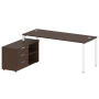 Рабочая станция с опорной тумбой левая Metal System Style БП.РС-СТС-2.5 Л 1900x1520x750
