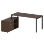 Рабочая станция с опорной тумбой левая Metal System Style БП.РС-СТС-2.4 Л 1700x1520x750