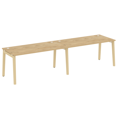 Рабочая станция на деревянных опорах Onix Wood OW.RS-2.4.8 3160x800x750