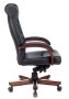 Кресло руководителя T-9928WALNUT черный кожа крестов. металл/дерево