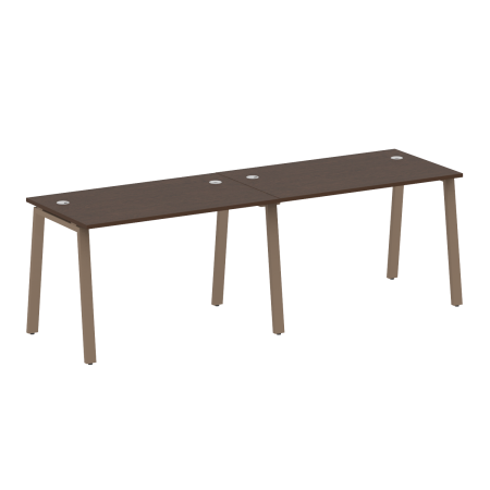 Рабочая станция на 2 рабочих места на А-образном м/к Metal System Style БА.СМ-2.2 2400x720x750