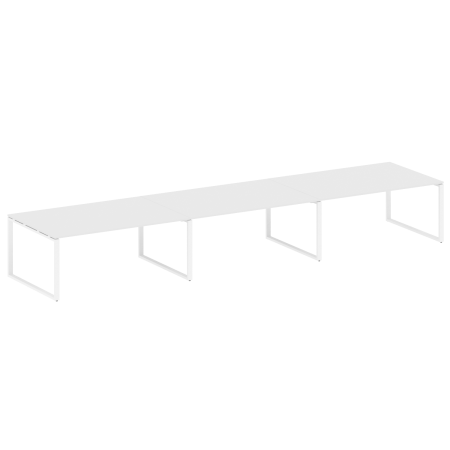 Переговорный стол 3 столешницы Metal System Style БО.ПРГ-3.5 5400x1235x750