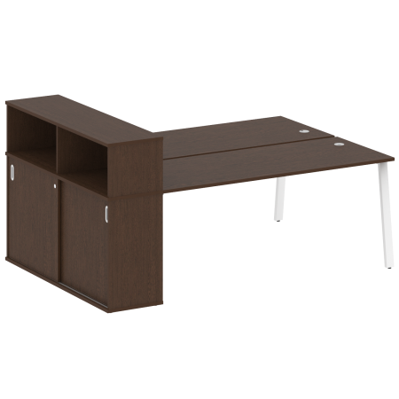 Рабочая станция с шкафом-купе на А-образном м/к Metal System Style БА.РС-СШК-2.5 Т 2210x1475x1098