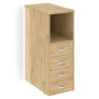 Тумба с подсветкой 4 ящика завершающая, левая Onix O.R-TV-4.SL 436x767x1185