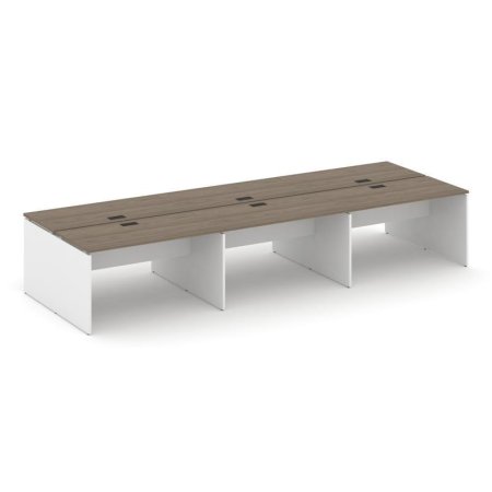 Рабочая станция 2-х сторонняя SN-D.DRS-061 (2940х1232х750) (Вяз Благородный/Белый)