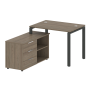 Рабочая станция с опорной тумбой левая Metal System Style БП.РС-СТС-2.1 Л 1100x1520x750
