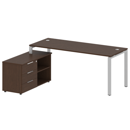 Рабочая станция с опорной тумбой левая Metal System Style БП.РС-СТС-2.5 Л 1900x1520x750
