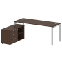 Рабочая станция с опорной тумбой левая Metal System Style БП.РС-СТС-2.5 Л 1900x1520x750