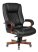 Кресло руководителя T-9925WALNUT черный кожа/кожзам крестов. металл/дерево
