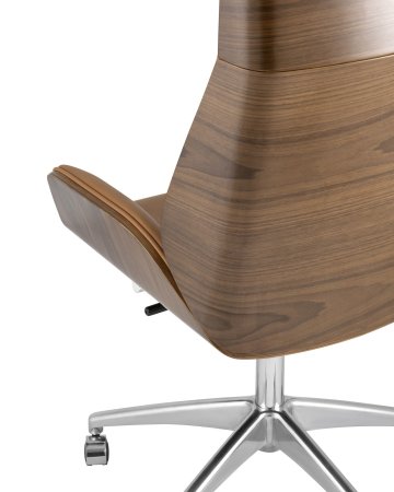 Кресло руководителя TopChairs Crown коричневое УЦЕНКА (Офисное кресло Crown коричневый)