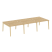 Рабочая станция на деревянных опорах Onix Wood OW.D.RS-6.2.7 3540x1475x750