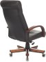 Кресло руководителя T-9928WALNUT/ECO черный эко.кожа крестов. металл/дерево