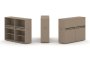 Тумба двойная + низкая надставка ES.NB.2N-1 (1500х410х1135)