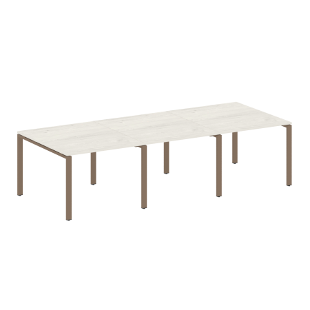Переговорный стол 3 столешницы Metal System Style БП.ПРГ-3.1 3000x1235x750