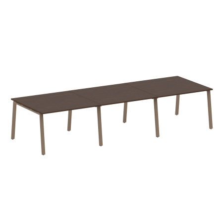 Стол для переговоров (3 столешницы) на А-образном м/к Metal System Style БА.ПРГ-3.2 3600x1235x750