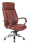 Кресло руководителя T-9924SL светло-коричневый Leather EiCHel кожа крестов. металл хром