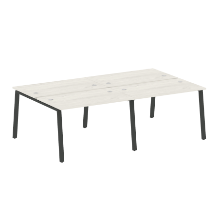 Рабочая станция на 4 рабочих места на А-образном м/к Metal System Style БА.СМ-4.2 2400x1475x750