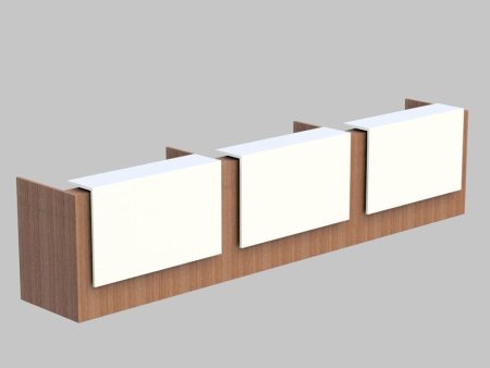 Композиция из 3 раздельных прямых модулей Z2 Z2C35 4320x880x1130 (Орех каналетто)