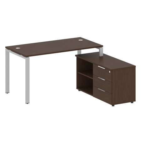 Рабочая станция с опорной тумбой правая Metal System Style БП.РС-СТС-2.3 Пр 1500x1520x750
