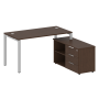 Рабочая станция с опорной тумбой правая Metal System Style БП.РС-СТС-2.3 Пр 1500x1520x750