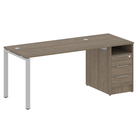 Рабочая станция с опорной тумбой Metal System Style БП.РС-СТП-1.3 1812x720x750