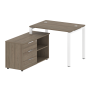 Рабочая станция с опорной тумбой левая Metal System Style БП.РС-СТС-2.1 Л 1100x1520x750