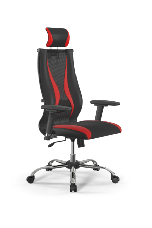 Кресло для руководителя Метта Sit 10 B2-170D - T+UMF(SY271)+Extra /Kb38/Wh09/D03P/H3mL-Pf-2D(M09.B21 (Красный | Черный)