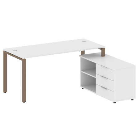 Рабочая станция с опорной тумбой правая Metal System Style БП.РС-СТС-2.4 Пр 1700x1520x750