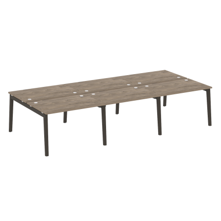 Рабочая станция на деревянных опорах Onix Wood OW.D.RS-6.2.8 3540x1635x750