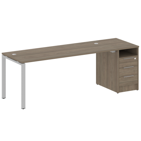 Рабочая станция с опорной тумбой Metal System Style БП.РС-СТП-1.5 2212x720x750