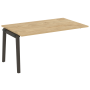 Проходной наборный элемент переговорного стола на деревянных опорах Onix Wood OW.NPRG-4 1580x980x750