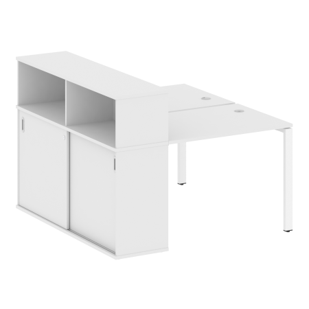 Рабочая станция с опорным шкафом-купе Metal System Style БП.РС-СШК-2.1 1410x1475x1098