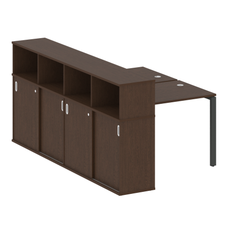 Рабочая станция с опорным шкафом-купе Metal System Style БП.РС-СШК-4.1 1410x2332x1098