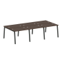 Рабочая станция на 6 рабочих места на А-образном м/к Metal System Style БА.СМ-6.1 3000x1475x750
