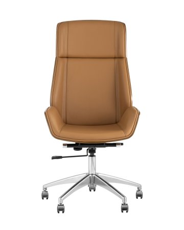 Кресло руководителя TopChairs Crown коричневое УЦЕНКА (Офисное кресло Crown коричневый)