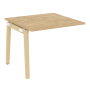 Проходной наборный элемент переговорного стола на деревянных опорах Onix Wood OW.NPRG-1 980x980x750